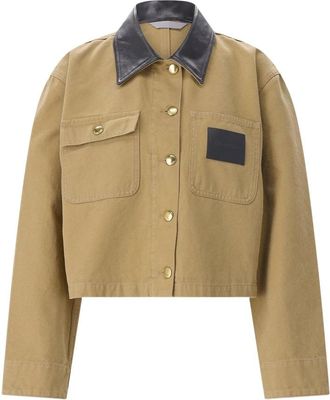 Balenciaga Licht Jack - Dames - Zomerjassen - Bruin - 2XS - Katoen - Jassen