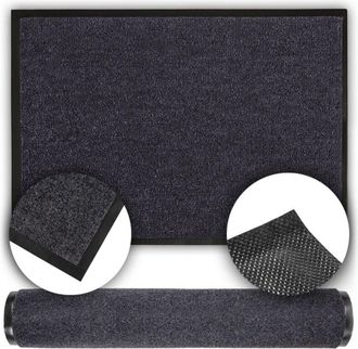 OEM Felpudo De Goma Gris Liso, Antideslizante, Suave, 120 X 300 Cm