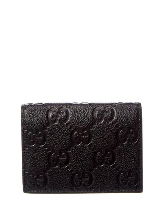 Gucci Gg Emblem Mini Leather Card Case