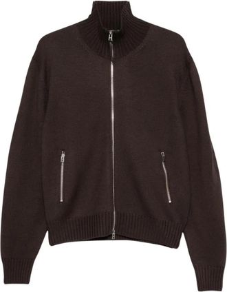 Tom Ford Ritsluiting Vest - Heren - Vesten - Bruin - XL - Wol - Truien & Vesten