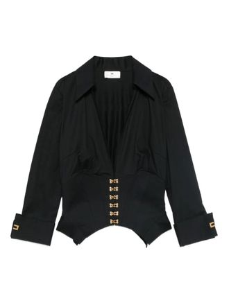 Elisabetta Franchi Blouse met V-hals - Zwart