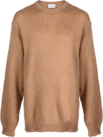 Family Fir$t Milano brushed-effect mohair-blend jumper - men - Mohair/Acrylic/Polyamide - S - Neutrals