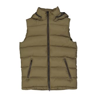 Herno Vests, male, Green, Size: M Padded Gilet