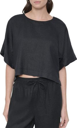 DKNY Dkny Drop Shoulder Linen Top