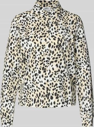 s.Oliver Red Label Regular Fit Hemdbluse aus Baumwoll-Mix in Offwhite, Größe 34