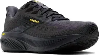 Brooks Mens Ghost 17 Running Shoes In Ebony/black/yellow