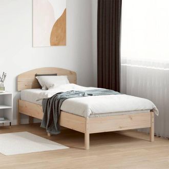 vidaXL Bed Frame without Mattress 75x190 cm Small Single Solid Wood Pine Vidaxl