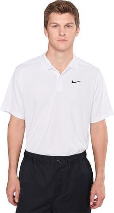 Nike Dri-FIT Victory Solid Golf Polo Mens Clothing White/Black : 2XL, Polyester