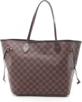 Louis Vuitton Brown Ebene Coated Canvas Leather Handbag Tote Bag (Pre-Owned)