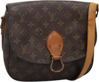 Louis Vuitton Tweedehands Canvas Louis Vuitton tassen - Dames - Vintage Schoudertas - Bruin - ONE Size - Leer - Vintage