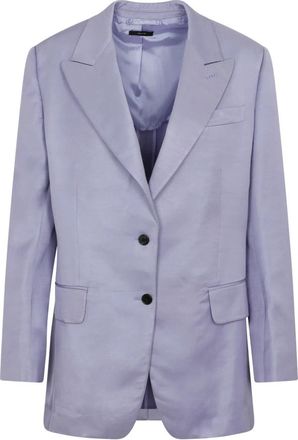 Tom Ford Soft Fluid Twill Boyfriend Jacket - Dames - Blazers - Paars - S - Jassen
