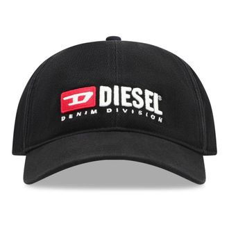Diesel Corry-Div-Wash Logo Baseball Cap - Heren - Petten - Zwart - M - Katoen - Accessoires