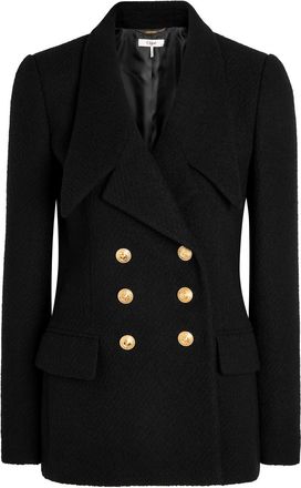 Chloé Double-breasted Bouclé Wool-blend Blazer - Black - 44 (UK16 / XL)