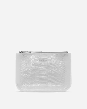 Comme Des Gar&ccedil;ons Transparent Snake Zip Pouch Clear