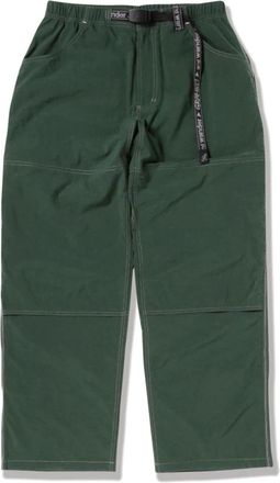 Gramicci Groene Dubbele Knie Nylon Broek - Heren - Straight fit broeken - Groen - M - Nylon - Broeken