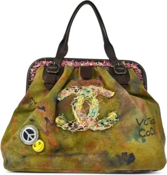 Chanel Borsa tote Graffiti On The Pavement 2014 - Verde