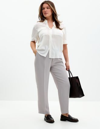 Contemporaine Womens Universal textured crepe dress pant Fit: Semi-slim leg, mid rise