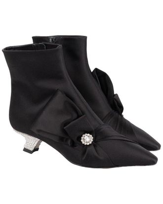 Roger Vivier Lavalliere Strass Heel Satin Bootie