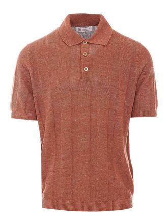 Brunello Cucinelli orange polo
