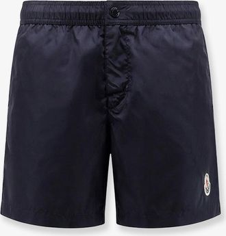 Moncler Boxer mare in nylon con patch logo sul fondo - MONCLER - gender_Man