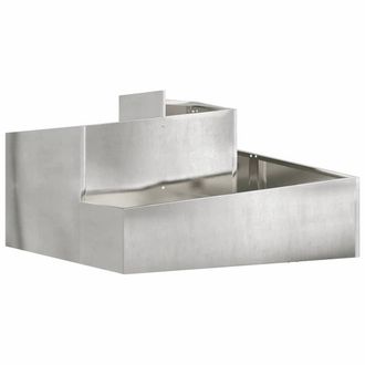 Berkfield Home Metal Planter Stainless Steel Large Durable Metal Planter in Silver