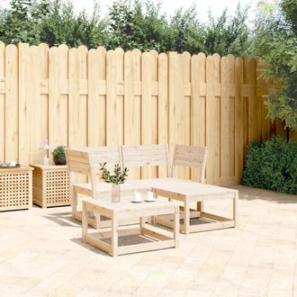 vidaXL Juego De Sof&aacute;s De Jard&iacute;n 3 Piezas Madera Maciza De Pino Vidaxl