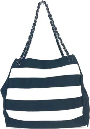 Chanel Pre-owned Vintage Nylon Shoulder Bag - Dames - Vintage Shopper - Zwart - ONE Size - Nylon - Vintage