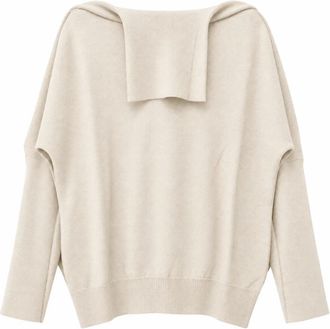 Meimeij Trui met ronde hals - Dames - Ronde hals truien - Beige - M - Wol - Truien & Vesten