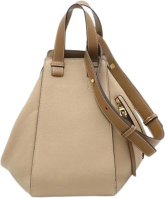 Loewe Pre-owned Shoulder Bag - Dames - Vintage Handtas - Beige - ONE Size - Leer - Vintage