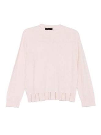 Fabiana Filippi crew-neck sweater - women - Silk/Cashmere/Wool - 40 - Pink