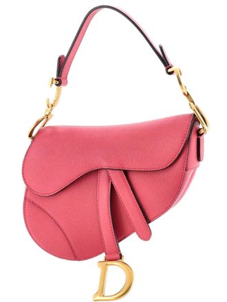 Dior Saddle Handbag Leather Mini shoulder bag - women - Calf Leather - One Size - Pink