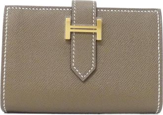 Herm&egrave;s Etoupe Gray Wallet (Bi-Fold) (Pre-Owned)