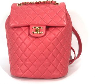 Chanel Pink Leather Backpack (Pre-Owned)
