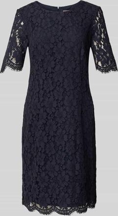 Christian Berg Knielanges Kleid mit Ausbrenner-Effekt in Marine, Gr&ouml;&szlig;e 34