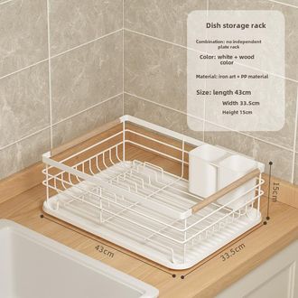 OEM Escurridor De Platos Xiaohongshu, Estante De Almacenamiento Para Fregadero, Caja Para Guardar Tazones Y Palillos (blanco, Una Sola Capa)