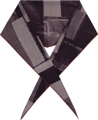 Ermenegildo Zegna Sjaal met puntig profiel - Heren - Sjaals - Veelkleurig - ONE Size - Katoen - Accessoires