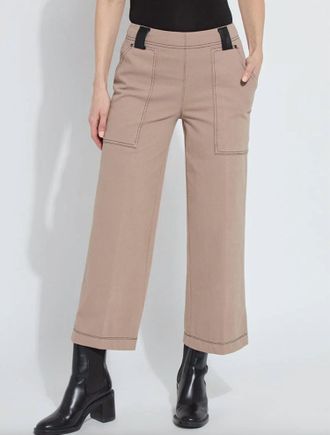 Lyss&eacute; Valerie Wide Leg Crop Denim In Bronze