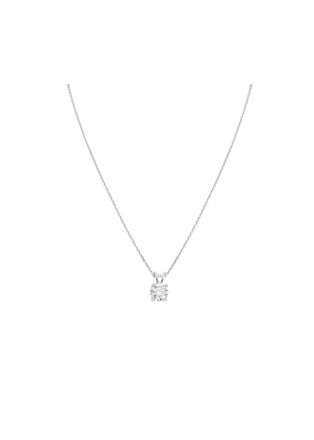 Bespoke 18ct white gold & white diamond pendant necklace 1.23ct