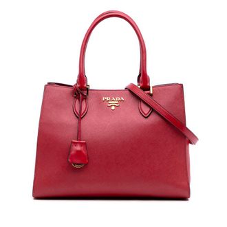 Prada Pre-owned Prada Soft Calf Trimmed Saffiano Lux Satchel Ladies 8WREHNWEHIYF2OGT