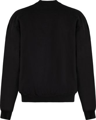 Local Authority Mens Black Cotton Crew-Neck Sweatshirt Sweatshirts Sweater