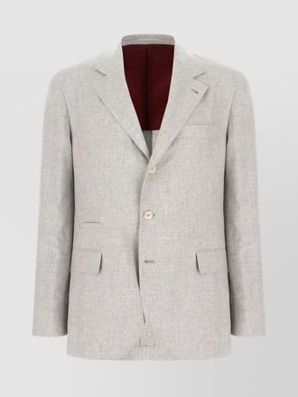 Brunello Cucinelli grey silk blend blazer
