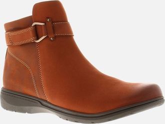 Clarks Womens Clarks Womens Ankle Boots Carleigh Drift Leather Zip tan UK Size - Brown - Size: 7.5