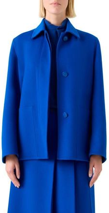 Akris Laars Double Face Cashmere Jacket in Royal Blue at Nordstrom, Size 14
