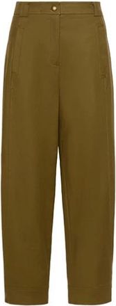 Max Mara Straight Broeken - Dames - Straight fit broeken - Groen - M - Broeken