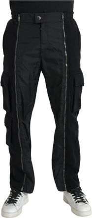 Dolce & Gabbana Skinny Katoenmix Broek - Heren - Straight fit broeken - Zwart - M - Katoen - Broeken
