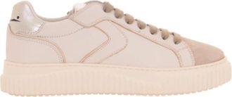 Voile Blanche Witte Sneakers Stijlvol Model Aw 24 - Dames - Sneakers - Roze - 37 EU - Leer - Schoenen