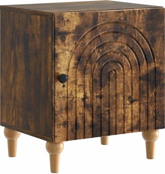 vidaXL Armario De Noche Roble Ahumado 43 X 34,5 X 50 Cm Vidaxl
