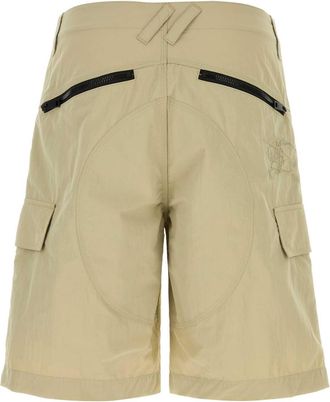 Burberry Mens Beige Nylon Bermuda Shorts Sparrowbeige Exterior: Pantaloni