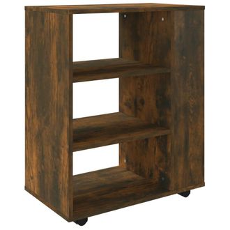 vidaXL Vidaxl - Armadietto Con Ruote Rovere Fumo 60x35x75 Cm Legno Multistrato