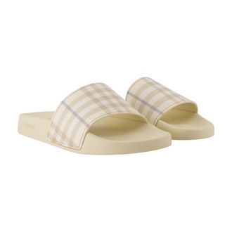 Burberry Large Check Sandals - Beige